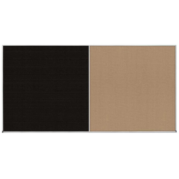 Enclosed Corkboard, 1 Door, 24"x36", 4" Fra